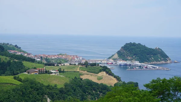 Getaria Landschap Haven Gezien Vanuit Bush Baskenland — Stockfoto