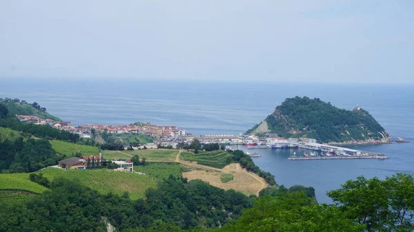 Getaria Landschap Haven Gezien Vanuit Bush Baskenland — Stockfoto