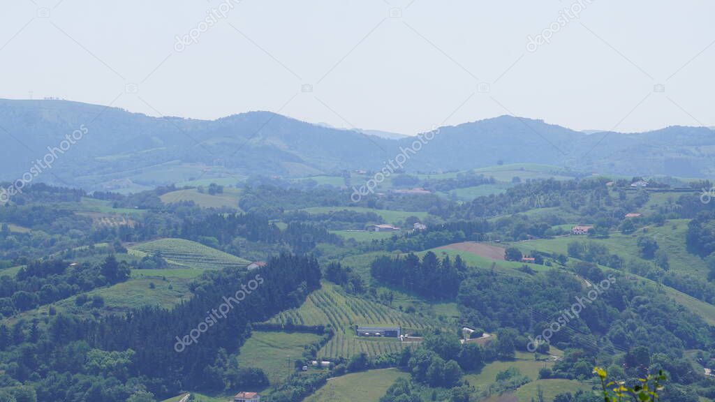 Rural landscape in Gipuzkoa, Basque Country Spain