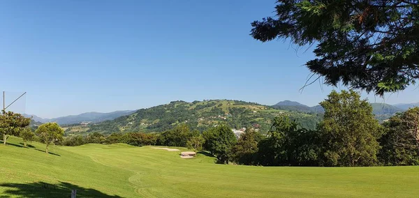 Tájkép Egy Golfpálya Baszkföld Spanyolország — Stock Fotó