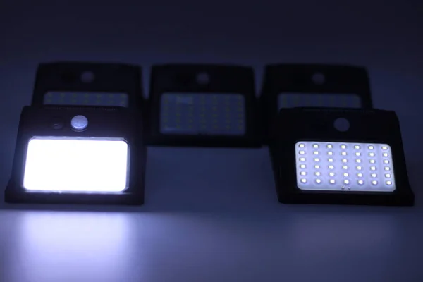 Proyectores Solares Con Sensor Movimiento Sensor Luz — Foto de Stock