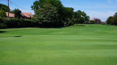 Güzel golf parkının manzarası