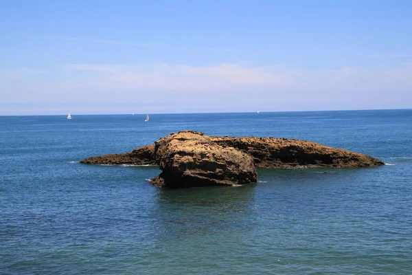 Tájkép Vizcayai Öböl Partján Biarritz Baszkföld Aquitaine Franciaország — Stock Fotó