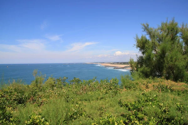 Paisaje Costa Del Golfo Vizcaya Biarritz País Vasco Aquitania Francia — Foto de Stock