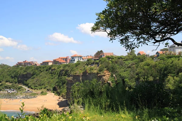 Paisaje Costa Del Golfo Vizcaya Biarritz País Vasco Aquitania Francia — Foto de Stock