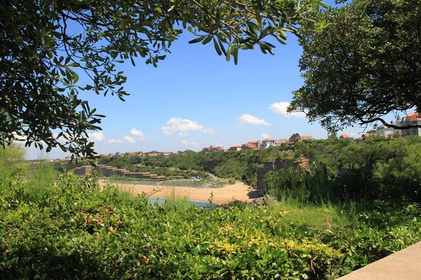 Paisaje Costa Del Golfo Vizcaya Biarritz País Vasco Aquitania Francia —  Fotos de Stock