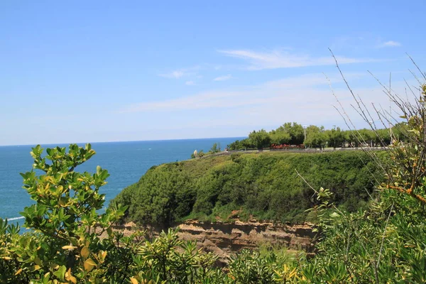 Paisaje Costa Del Golfo Vizcaya Biarritz País Vasco Aquitania Francia —  Fotos de Stock