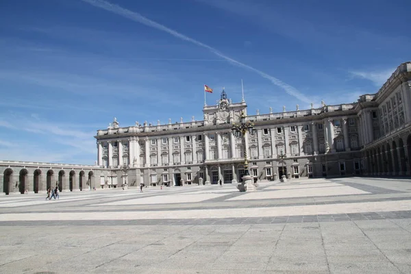Uitzicht Het Koninklijk Paleis Madrid Spanje — Stockfoto