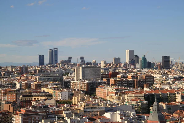 Madrid Espanha Agosto 2020 Skyline Madrid Uma Tarde Verão — Fotografia de Stock