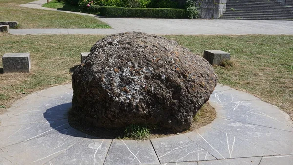 Urkiola Pais Vasco Spanien August 2020 Der Meteorit Berühmter Felsen — Stockfoto