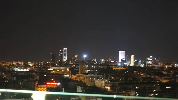 Madrid Spanya Ağustos 2020 Madrid Gece Manzarası — Stok fotoğraf