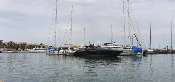 Palma Maiorca Ilhas Baleares Espanha Agosto 2020 Barcos Atracados Marina — Fotografia de Stock