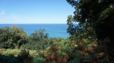 Bask ülkesindeki Deba 'daki dağların kırsal manzarası