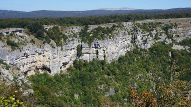Navarra 'daki Sierra de Urbasa' da doğa manzaraları