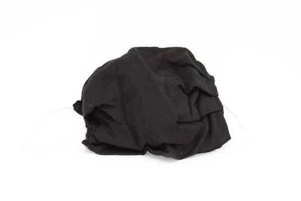 Covid 19から保護するための黒い布マスク — ストック写真