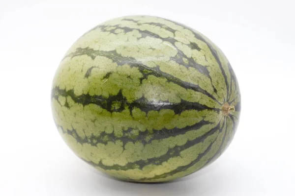 Mini Watermeloen Geïsoleerd Witte Achtergrond — Stockfoto