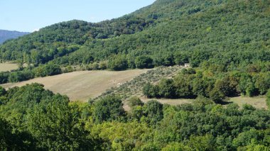 İspanya, Navarra 'daki Sierra de Urbasa' nın doğal manzarası