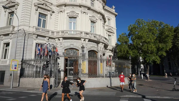 Madrid Spanje September 2020 Landschap Van Het Casa America Tijdens — Stockfoto