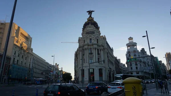 Madryt Hiszpania Wrzesień 2020 Widok Gran Madrycie Podczas Pandemii Zakrzepowej — Zdjęcie stockowe