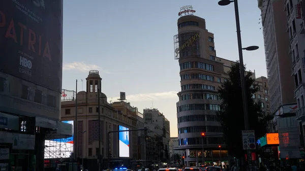 Madrid Spania Septembrie 2020 Vedere Gran Din Madrid Timpul Pandemiei — Fotografie, imagine de stoc