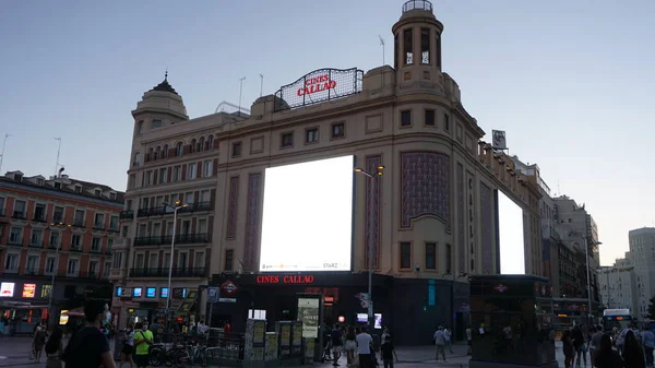 Madrid España Septiembre 2020 Vista Gran Vía Madrid Durante Pandemia — Foto de Stock