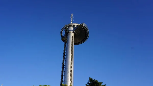 Madrid Spain September 2020 Panoramic Tower Next Museum America Arch — Stock Photo, Image