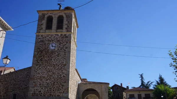 Kirche Von Garganta Los Montes Stadt Von Touristischem Interesse Der — Stockfoto