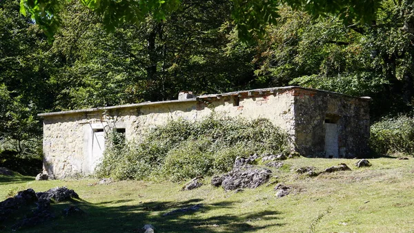 Frontera Rústica Una Montaña Navarra — Foto de Stock