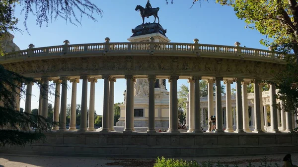 Madrid España Septiembre 2020 Monumento Patria Española Personificado Rey Alfonso — Foto de Stock