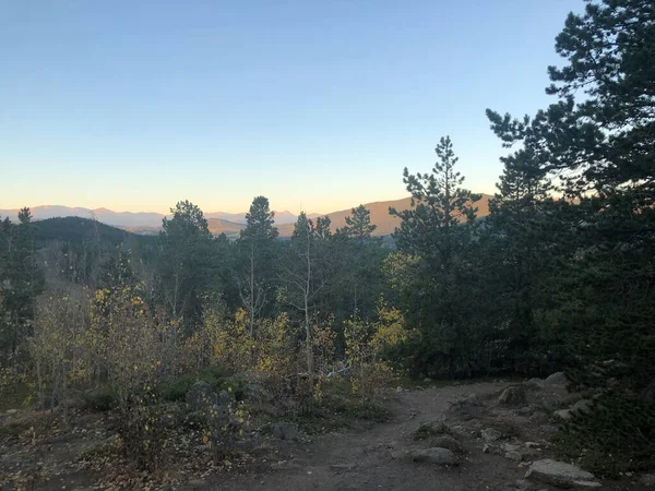 Sunrise Golden Gate Canyon State Park Colorado Usa Trees Mountains — Stock Photo, Image