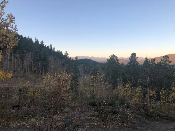 Ландшафт Гор Деревьев Восходе Солнца Парке Штата Колорадо Голден Гейт — стоковое фото