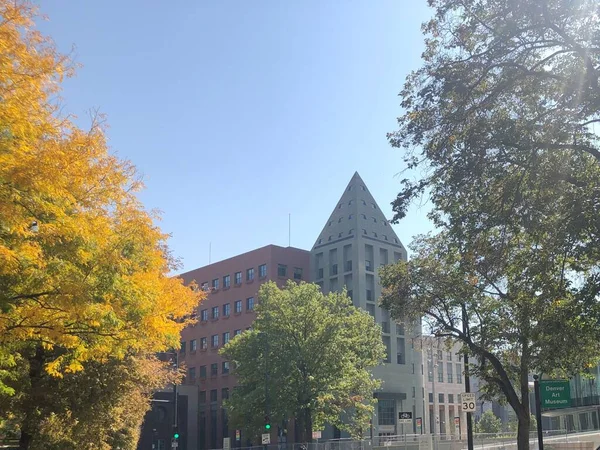 Denver Colorado Usa Říjen 2020 Krajina Poblíž Muzea Umění Denveru — Stock fotografie