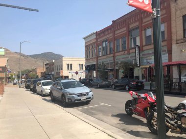 Salida, Colorado, ABD, 19 Eylül 2020: Salida Colorado alışveriş caddesi