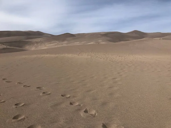 Panoramautsikt Över Sanddynerna Great Sand Dunes National Park Colorado Usa — Stockfoto