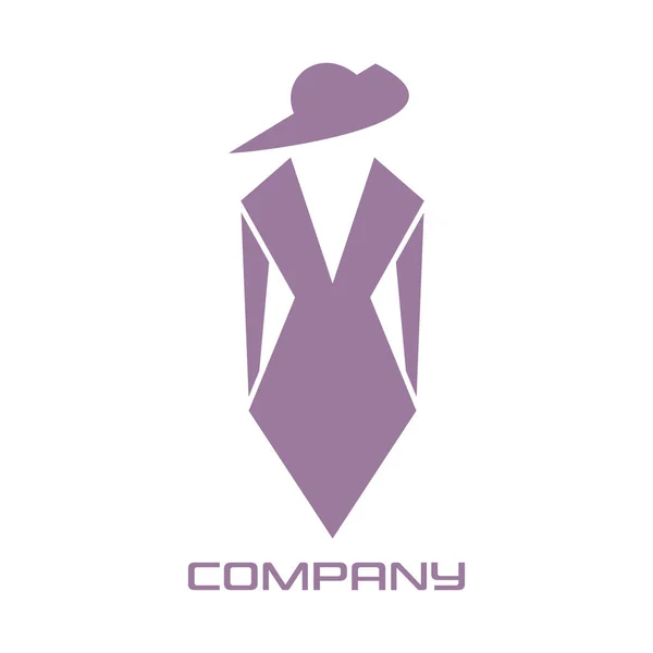 Abstrait Logo Femme Affaires — Image vectorielle