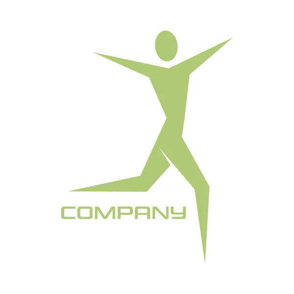 Femme Abstraite Logo Fitness — Image vectorielle