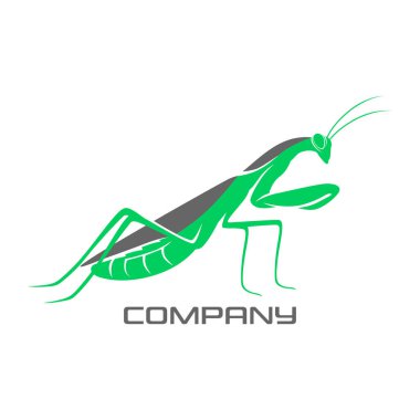 Modern mantis logosunu görmeniz gerekir. Vektör çizim.