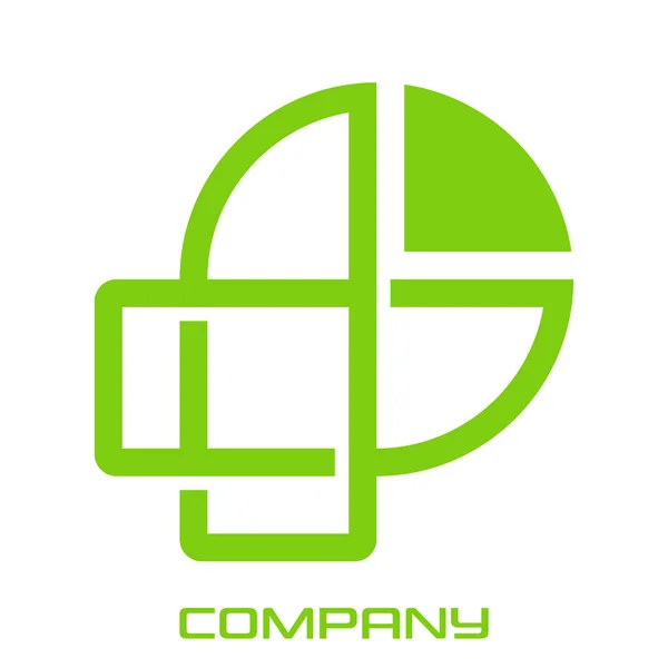 Cruz Verde Logotipo — Vetor de Stock