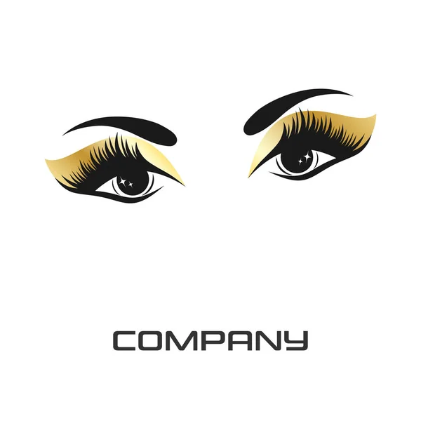 Logo Yeux Cils — Image vectorielle