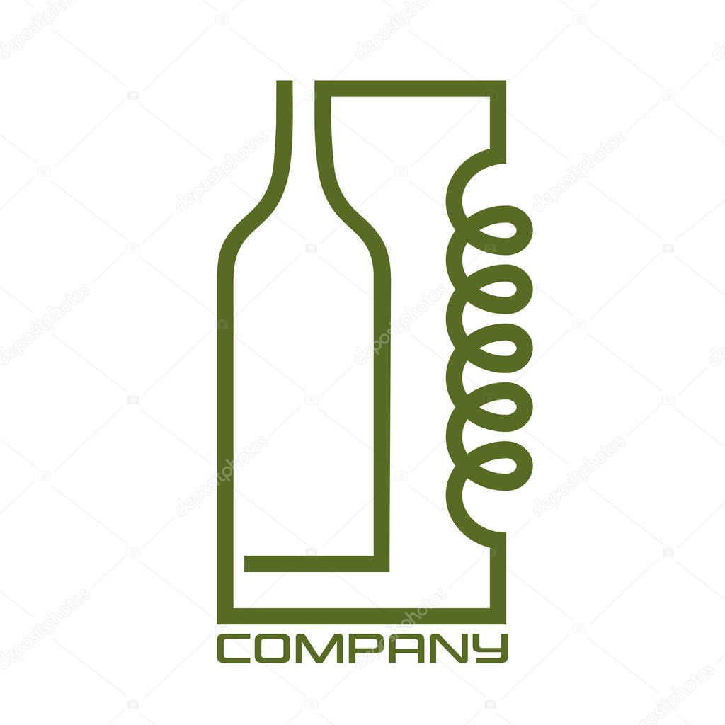 Distiller and bottle logo