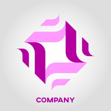 Soyut logo lojistik. Vektör çizim