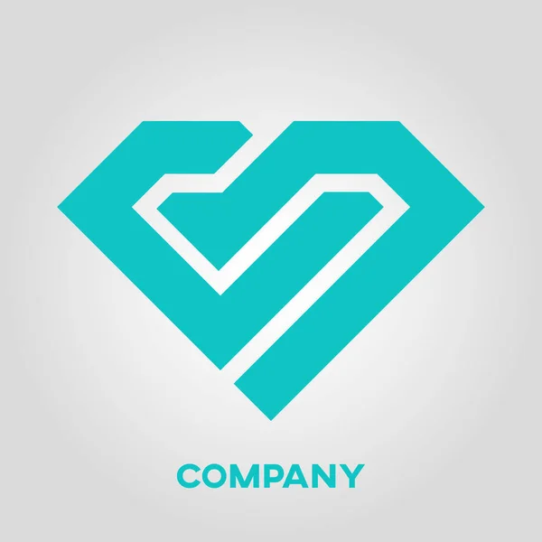 Logotipo Luxo Diamante Letra —  Vetores de Stock