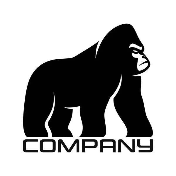 Sylwetka Logo Goryla — Wektor stockowy