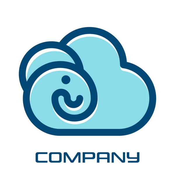 Logotipo Nuvem Elefante —  Vetores de Stock