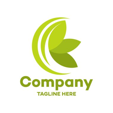 Soyut yaprakları ve doğa logosu