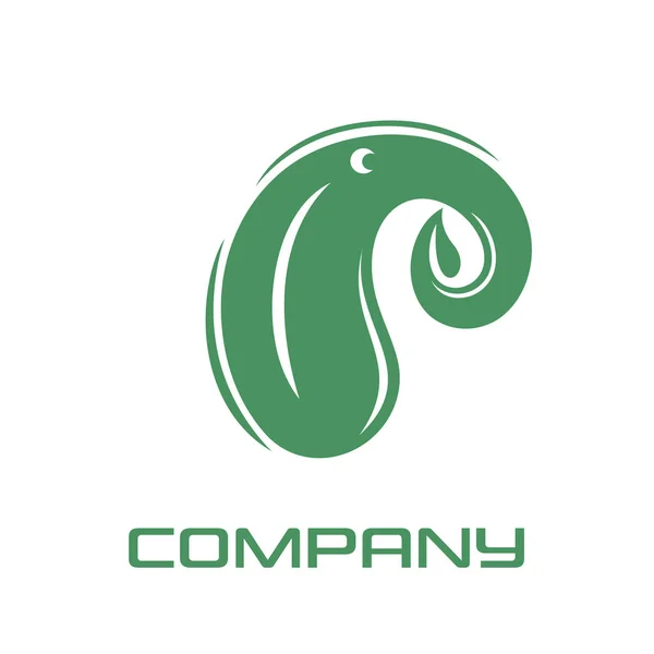Słoń Liść Logo — Wektor stockowy