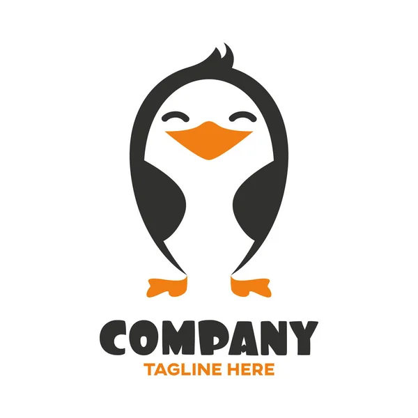 Logo Drôle Bébé Pingouin — Image vectorielle