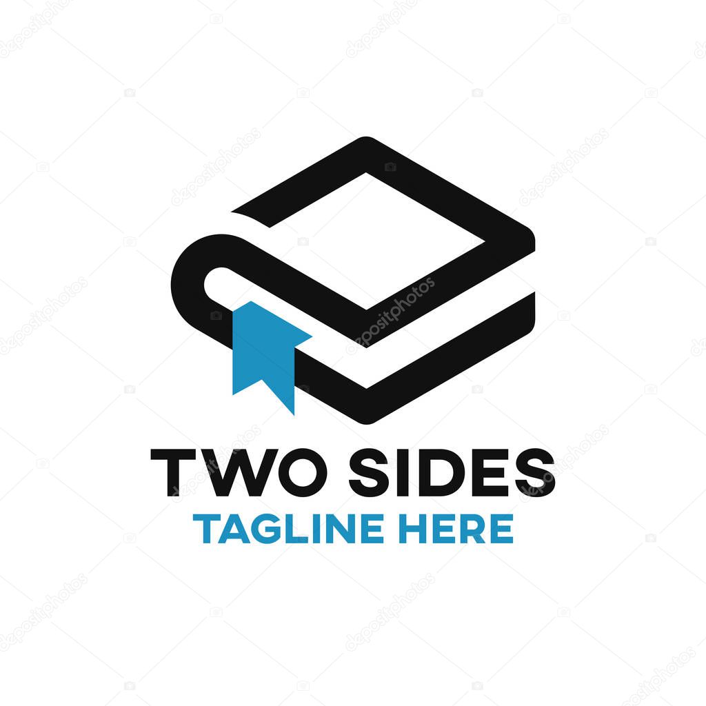 Two sides book logo