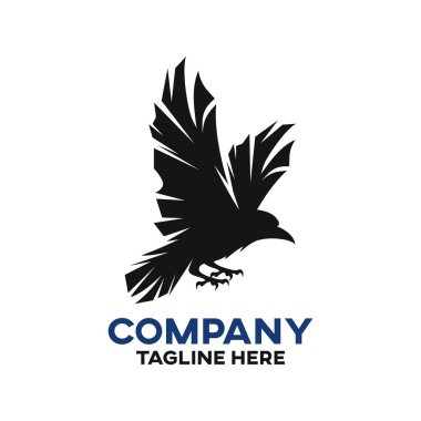 Modern siyah kuzgun logosu