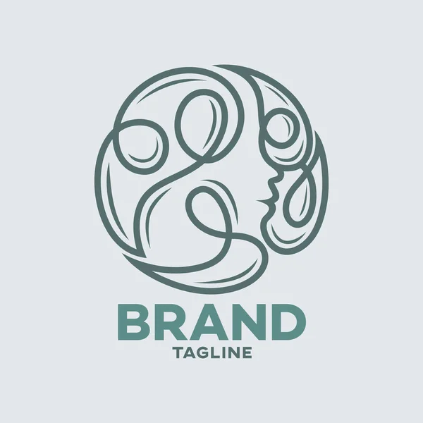Logotipo Beleza Natural Moderna — Vetor de Stock